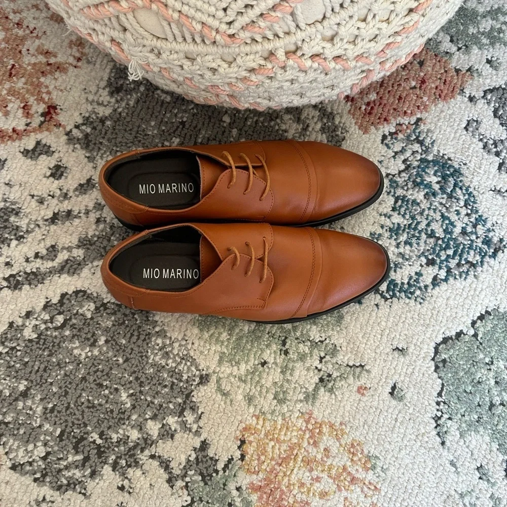 New Mio Marino Men's Chestnut Oxford Dress Shoes Size 10